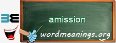 WordMeaning blackboard for amission